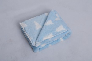 Bán Buôn Nhà Máy Bán Màu Xanh Hai Lớp 100% Polyester Lông Thỏ Lông Cừu Ném Chăn Cho Mùa Đông - Product Image 5