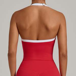 GCWAVE Bandoulière réglable dos nu gilet de yoga à séchage rapide haut de fitness épissé haut de sport de course - Product Image 4