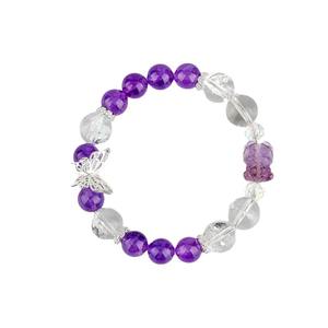 Vente en gros naturel blanc Asay améthyste or avalant bracelet de bête bracelet papillon original - Product Image 2