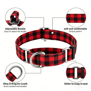 Collar Martingale Personalizado a Cuadros para Perro - Collares Ajustables y Duraderos con Patrones para Todas las Razas de Perros, Collares Martingale sin Hebilla para Mascotas - Product Image 4