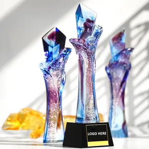 Hot Sale Customized Wooden Crystal Trophies To Make Award Souvenirs Honor Luxury Blank Wooden Plaques