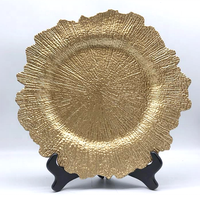 Vente en gros d'usine assiette plastique sous-assiette de chargeur de Grain de bois de noël assiette de mariage
