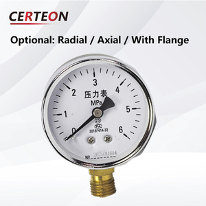 Manômetro Mecânico Y-60 com Montagem Radial para Ar Água Óleo Sistemas Hidráulicos Medidor de Pressão - Product Image 4