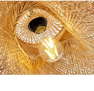 Lustre en bambou fait à la main, lampes suspendues en rotin, <span class=keywords><strong>abat</strong></span>-<span class=keywords><strong>jour</strong></span> pour salon et salle à manger - Product Image 6