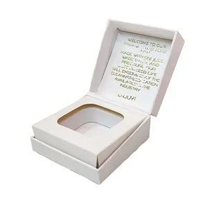 Embalaje de caja de papel de cartón rígido Clamshell de los productos más nuevos con inserto EVA para paquete de tarros
