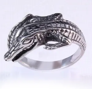โบราณสีดำอาเกตผู้ชายแหวนเงินที่กำหนดเองไก่งวง925แหวนสเตอร์ลิง