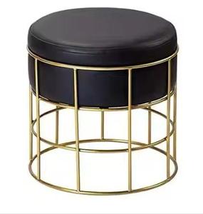 Venta caliente de oro al por mayor moderno diseño minimalista hecho a mano mostrador Hotel restaurante Metal hogar cocina muebles Bar silla - Product Image 1