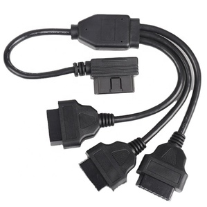 Câble d'application électronique OBD2 en forme de L à un point de connexion, avec conducteur en cuivre étamé et isolation PBT - Product Image 1