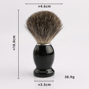 Pinceau avec manche en bois, pour homme, 50 pièces, emballage personnalisé, brosse pour barbe et cheveux, rasage humide classique - Product Image 2