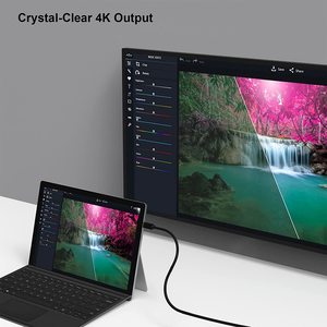 Câble <span class=keywords><strong>Mini</strong></span> <span class=keywords><strong>DisplayPort</strong></span> <span class=keywords><strong>vers</strong></span> <span class=keywords><strong>Displayport</strong></span> <span class=keywords><strong>Adaptateur</strong></span> <span class=keywords><strong>Mini</strong></span> DP <span class=keywords><strong>vers</strong></span> DP 4K <span class=keywords><strong>Thunderbolt</strong></span> 2 Compatible pour projecteur de moniteur de Surface MacBook - Product Image 5