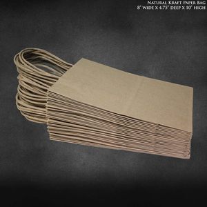 Sacs en papier de supermarché de luxe personnalisés en gros avec logo, impression couleur, biodégradables/compostables, kraft blanc, haute qualité - Product Image 5