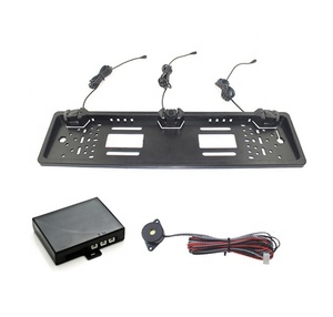 Ayuda de marcha atrás a prueba de agua Sensor de respaldo Parktronic Europlate Zumbador Alarma Número de Marco Matrícula Europea Sensor de estacionamiento de coche - Product Image 1