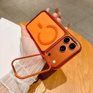 New Magnetic Electroplating Clear Phone Case for <b>iPhone</b> 18 15 16 17 Pro Max Air With Hidden Lens Bracket Protective Back Cover - Product Image 4