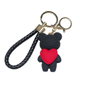 3D Cute Cartoon Resin Bear Love Heart <b>Key</b> Chain Women Purse Bag Charm Pendants Schoolbag Accessories Car Keychain <b>Key</b> <b>Rings</b> - Product Image 6