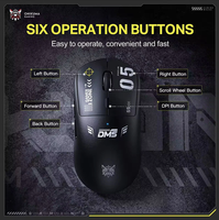 Souris de jeu ONIKUMA DM05, ergonomique, avec éclairage, 6400 DPI, optique, filaire USB, souris de jeu pour ordinateur