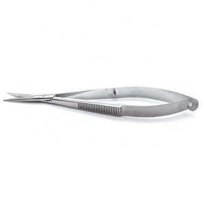 Profesional Castroviejo Micro tijeras de extensión de pestañas resorte recto de belleza de acero inoxidable con punta de hoja afilada - Product Image 2