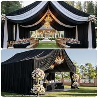 Rideaux de plafond pour mariage, tissu élastique à poche pour tringle, draperies pour événements, fêtes, banquets, cérémonies, scène, toit, décoration d'hôtel
