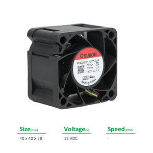 Ventilador Axial SUNON PF40281B1-Q135-SA9 40x40x28mm 12VDC 7.20W con Rodamiento de Bolas para Gabinetes Eléctricos e Inversores, OEM ODM - Product Image 2