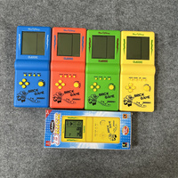 Jouets éducatifs en gros blocs russes Console de poche jeu nostalgique avec 23 jeux de construction de briques de puzzle rétro intégrés