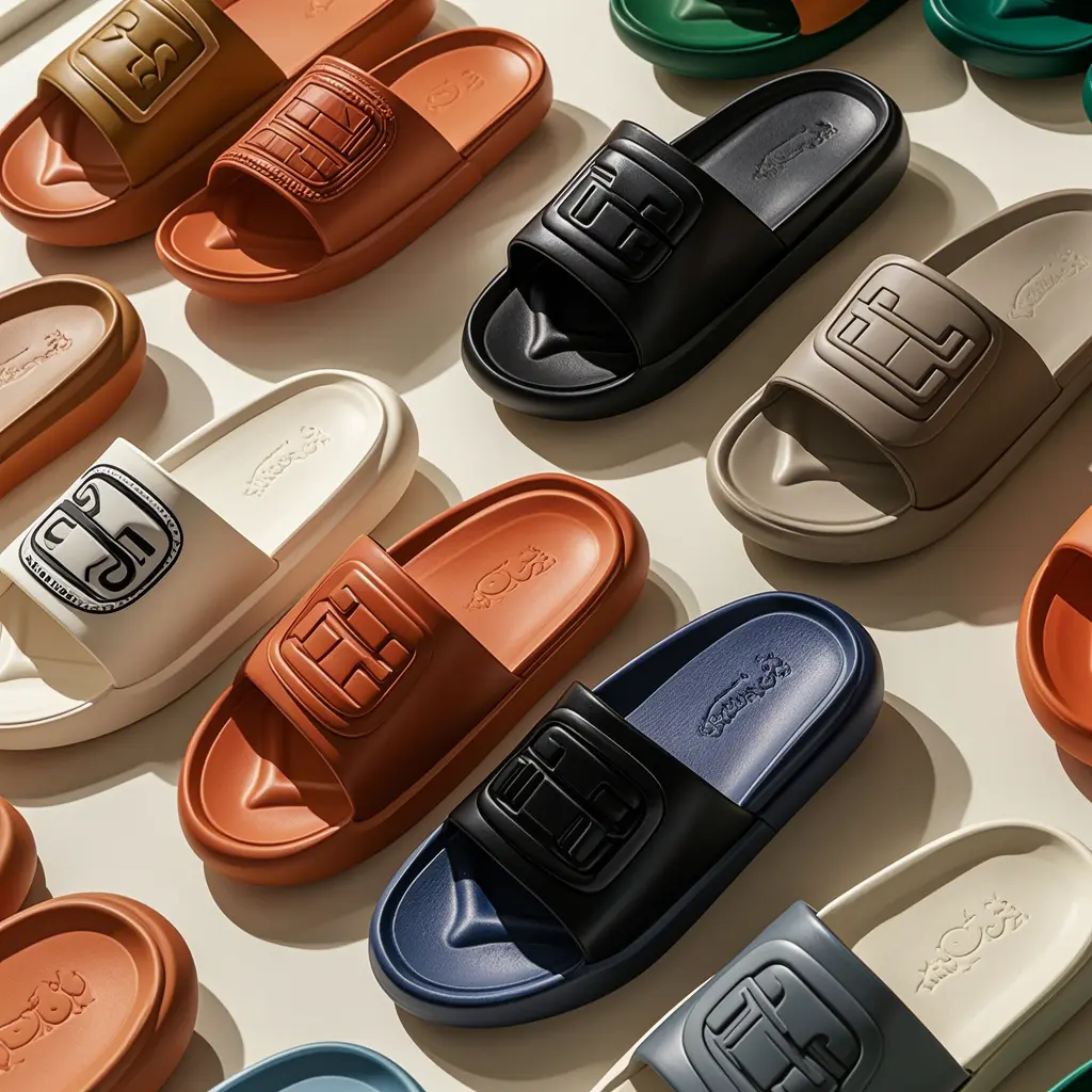 Men's Designer EVA Foam Soft Thick Slides Custom Logo Sandals Shoes for Winter New Fashion Summer Beach Slippers Wholesale