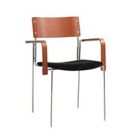 Chaise de salle à manger moderne en bois massif, style Wabi-Sabi minimaliste haut de gamme, chaise de café, fauteuil avec structure en fer et MDF Lumio