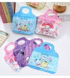 Sachet d'emballage alimentaire portable mignon pour collations, bonbons, biscuits, friandises croustillantes, petit format étudiant, motif dessin animé, auto-scellant, idéal comme sac cadeau - Product Image 3