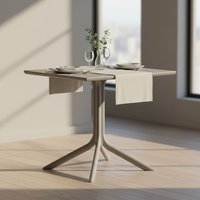 Nouvelle Table de Jardin Carrée Moderne 4 Places en Plastique Léger et Durable, Modèle 2026