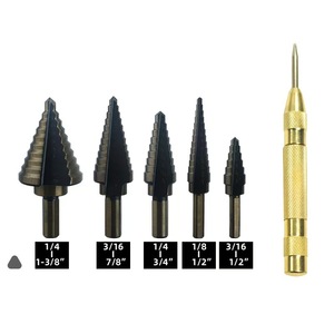Step Drill Bit Set 1/4-1-3/8 3/16-7/8 1/4-3/4 1/8-1/2 3/16-1/2 Hex Shank Woodworking Drilling Tool - Product Image 3