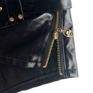 <span class=keywords><strong>Pantalones</strong></span> Cortos Ultra Sexys para Mujer con Cremallera Lateral, Cintura Baja, Cinturón de Cuero, Minipantalones, <span class=keywords><strong>Pantalones</strong></span> Tres Cuartos Ajustados que Realzan la Cadera - Product Image 6