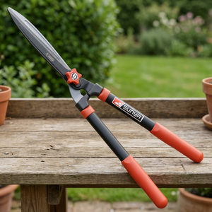 23-1/4" Straight Blade S50C Carbon Steel Non-Stick Coating Hedge Pruner Oval Steel Handles Anti-Slip Grip for Garden DIY - Product Image 3