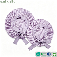 Bonnet de nuit en soie avec logo, plusieurs couleurs, différentes tailles, emballage personnalisé, boîte cadeau de luxe en soie de mûrier pour femmes