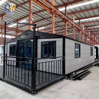 Fournisseur en gros de maisons portables de luxe à 3 chambres, 40 pieds, 20 pieds, mobiles, pliables, extensibles, préfabriquées, en conteneurs, avec panneaux sandwich
