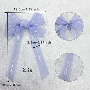 Vente en gros usine : Nœuds en ruban <span class=keywords><strong>de</strong></span> chiffon pré-faits avec attache torsadée pour sacs à main, sacs en papier, cols <span class=keywords><strong>de</strong></span> <span class=keywords><strong>bouteilles</strong></span> <span class=keywords><strong>de</strong></span> vin et emballages <span class=keywords><strong>de</strong></span> boîtes cadeaux - Product Image 2