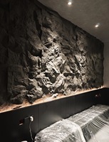 Veneer Batu PU Ringan, Batu Alam Imitasi, Pelapis Dinding Tahan Air, Tahan Api, Mudah Dipasang, Desain Modern untuk Gudang dan Gym