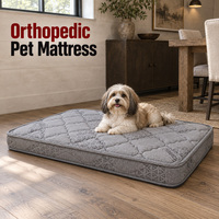 Matelas orthopédique pour chien avec housse matelassée, noyau à ressorts ensachés mini et options d'étiquette de marque pour lignes de literie pour animaux de marque