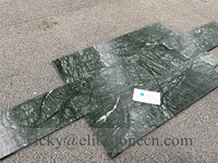 Carreaux de marbre vert foncé de luxe, rectangulaires, en pierre naturelle, pour les entrepreneurs en projets de salles de bain d'hôtels