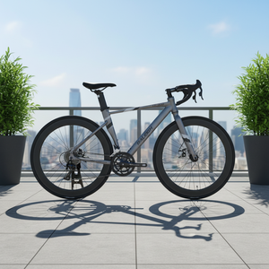 Bicicleta de Carretera Lanling con Cuadro de Acero al Carbono, Horquilla con Resorte, Cableado Interno, Frenos de Disco, Diseño de Carreras, Desmontable, para Adultos - Product Image 1