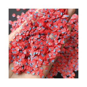 Custom Design Strawberry Fruit Polymer Clay Sprinkles for Nail Art Phone Beauty Decoration Supply