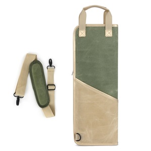BSCI-zertifizierte Fabrik: 12oz gewachste Canvas-Drumstick-Tasche mit <span class=keywords><strong>Tom</strong></span>-Haken, PU-Lederbesatz, Drumstick- und Schlägel-Gigbag, Großhandel - Product Image 2