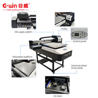 Imprimante numérique UV à plat Gowin GW6090 neuve, semi-automatique, encre UV, vitesse d'impression 9 m/h, application textile, multicolore, garantie 1 an
