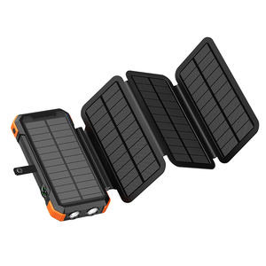 Chargeur solaire sans fil haute capacité avec câble intégré pour l'extérieur, 20000 mAh, 15 W, banques d'alimentation solaires - Product Image 6