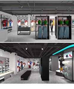 Espositori Personalizzati per Negozi di Articoli Sportivi, Scaffali per Attrezzature Sportive, Stand per Esposizione di Abbigliamento e Scarpe, Vetrine per Outlet - Product Image 6