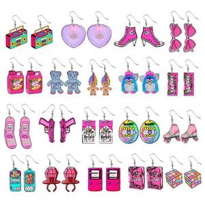 Cartoon Character <b>Drop</b> <b>Earrings</b> Hot Style Cartoon Style Acrylic <b>Earrings</b> for Children Women - Product Image 1