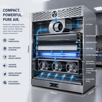 Hotte aspirante commerciale sans conduit avec traitement en circuit fermé, hotte de purification intégrée pour la mise en place en restauration