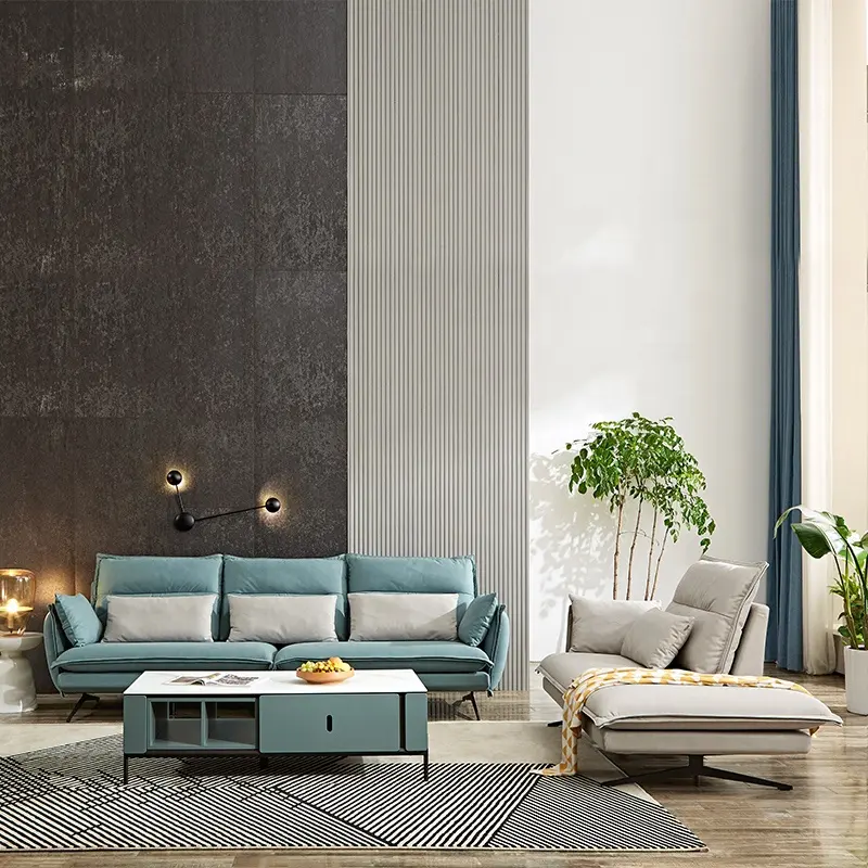 206015 Quanu divano da soggiorno di alta qualità 3 posti Design italiano divano in tessuto di lusso moderno nordico Set mobili italiani di Design