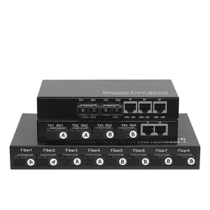 100M 8端口光纤ip网络FTTH使用单模单/双光纤SC端口以太网媒体转换器级联聚合模型 - Product Image 1