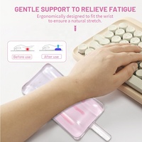 Tapis de souris de jeu personnalisé en gel transparent de forme irrégulière avec repose-poignet résistant à l'eau pour la maison et le bureau