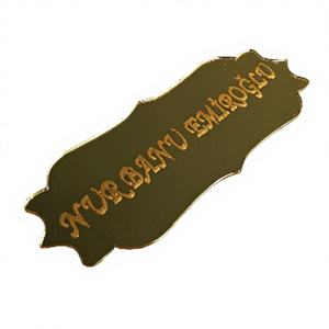 Plaque décorative en plexiglas doré (3,2 cm x 11 cm) - Pi01 (En stock) - Product Image 1