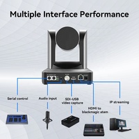 Cámara PTZ NDI para Conferencias en Vivo, 30X-NDI, 3G-SDI, LAN, POE, 1080P/60FPS, Sistema de Audio para Conferencias, Cámara de Transmisión para Streaming