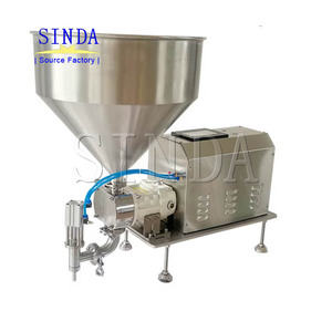 Machine <span class=keywords><strong>de</strong></span> remplissage semi-automatique à pompe à lobes rotative haute pression avec servomoteur, couleur personnalisée pour ketchup, sauce chili, sauce tomate - Product Image 4